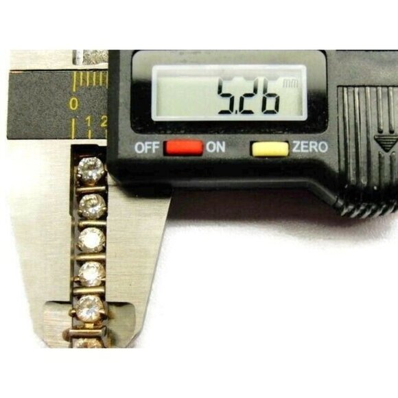 7" Tennis Bracelet Gold Plated 925 Sterling Silver Simulated Cubic Zirconia - Picture 8 of 10